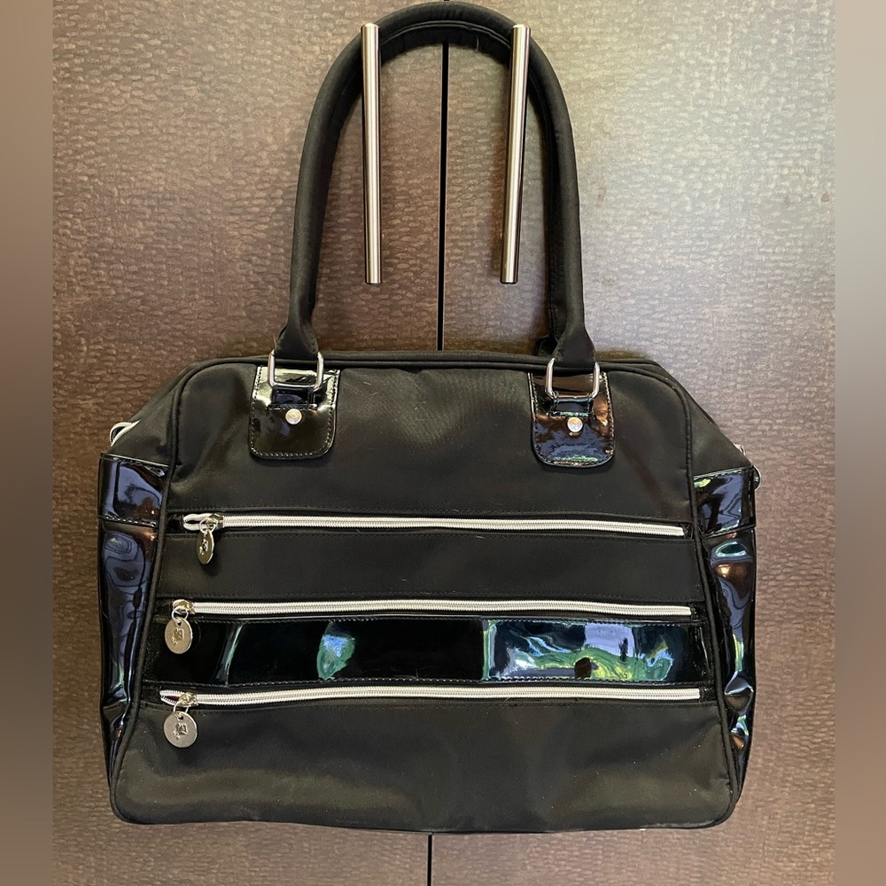 Black Patent Tote Bag